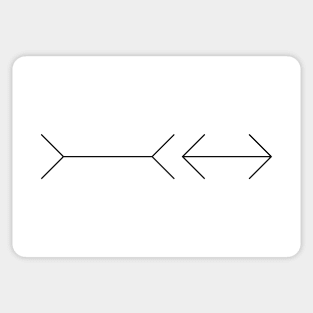 Muller-Lyer illusion (T478/0447) Sticker